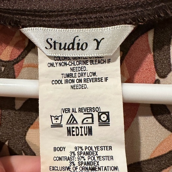 Studio Y Faux Wrap Top Sleeveless Colorful BOHO - Picture 3 of 4